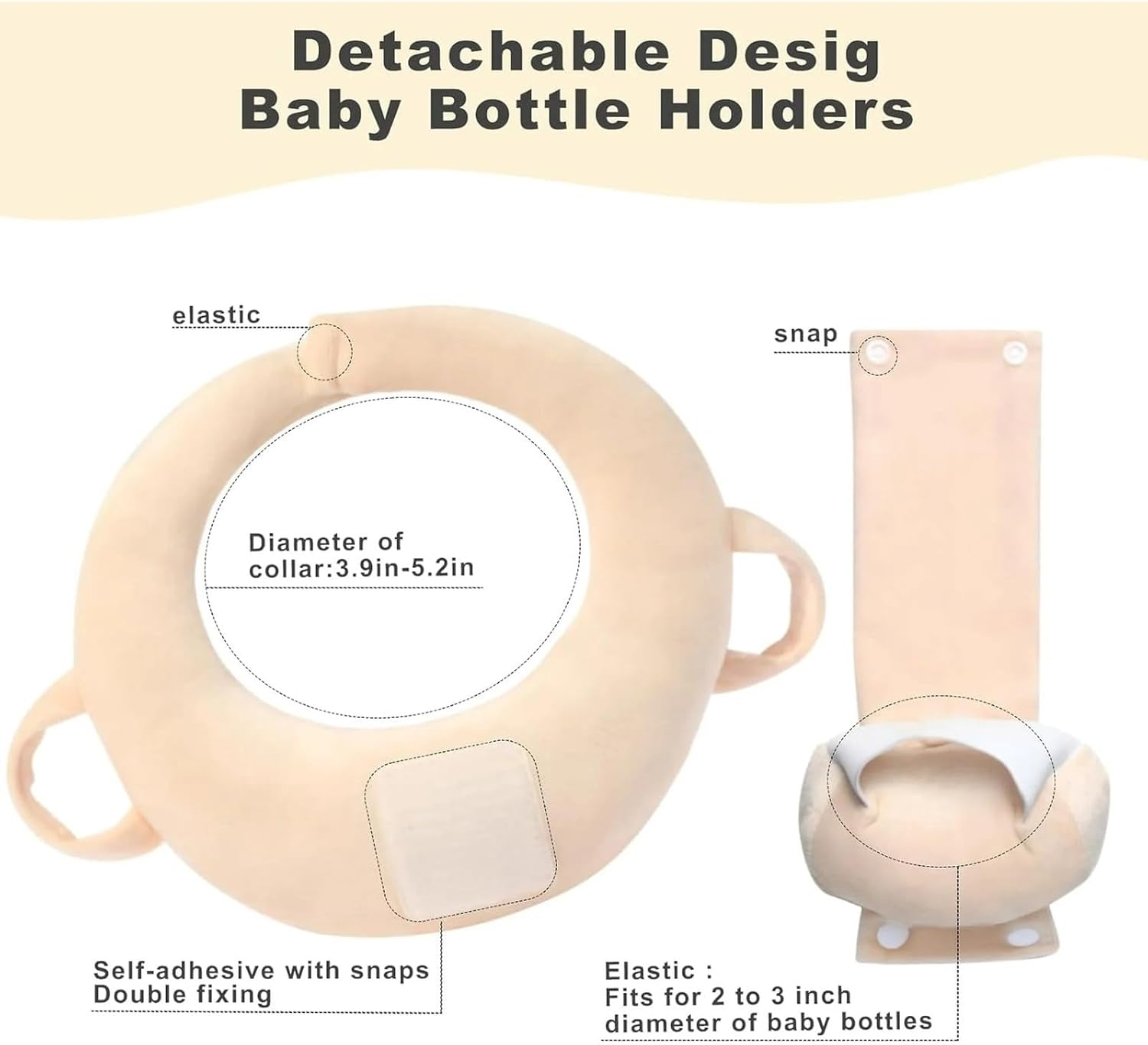 Bottle Holder for Baby Self Feeding, Baby Bottle Holder Hands Free, Adjustable Feeding Pillow for Infants & Toddlers, Plush Bottle Support Pillow, Soft, Washable, and Safe for Newborns (No Bottle) Cc image 2 of 7 B0FN3XG5DW