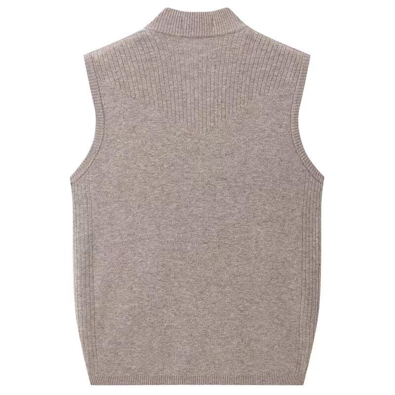 Men's cashmere undershirt 100% cashmere men's knitted pullover warm body zipper with pockets winter cardigan2