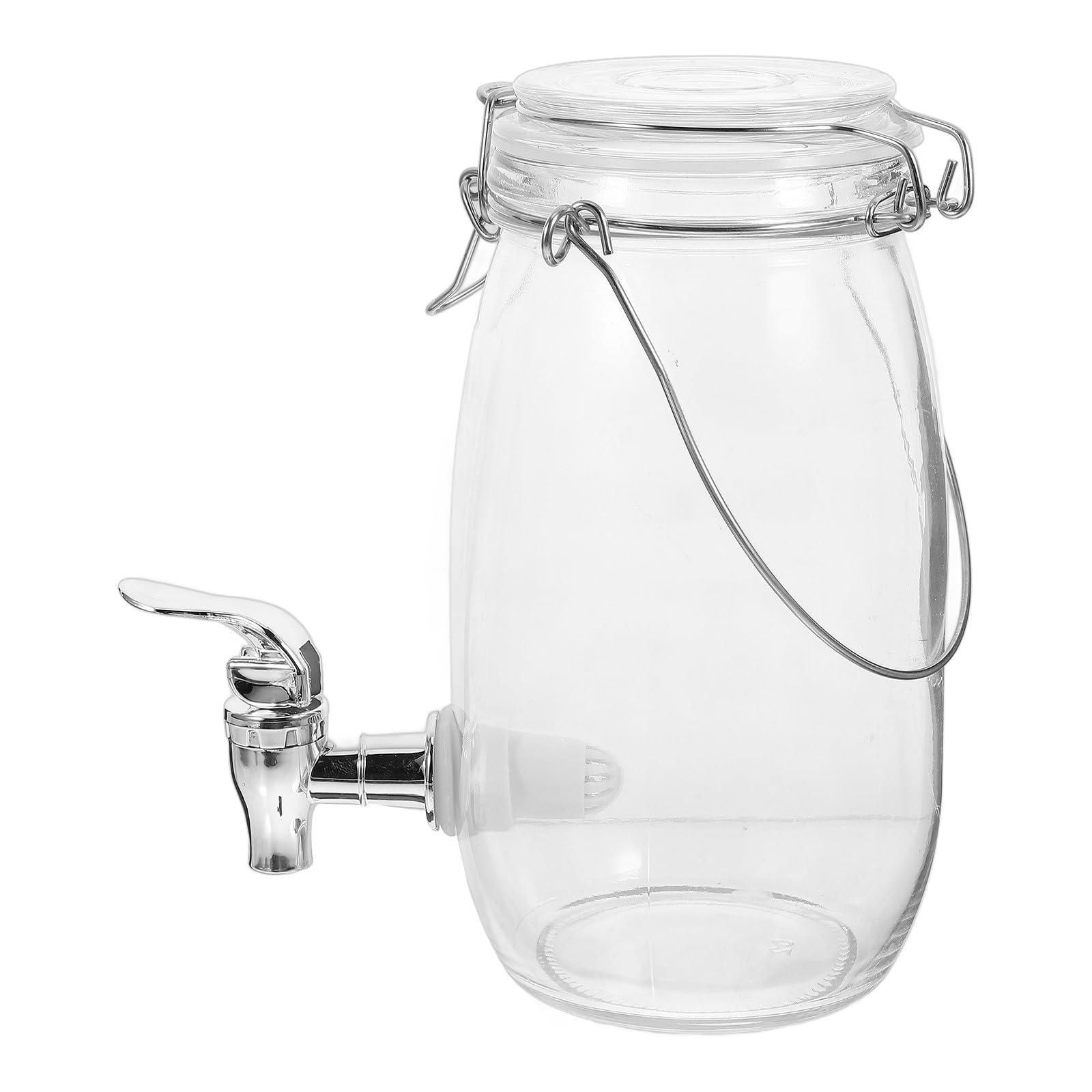 GALPADA Glas Saftspender 1,5l mit Zapfhahn und Deckel Luftdichter Getränkebehälter für Küche und Haushalt Frischhaltesystem für Wein und Säfte