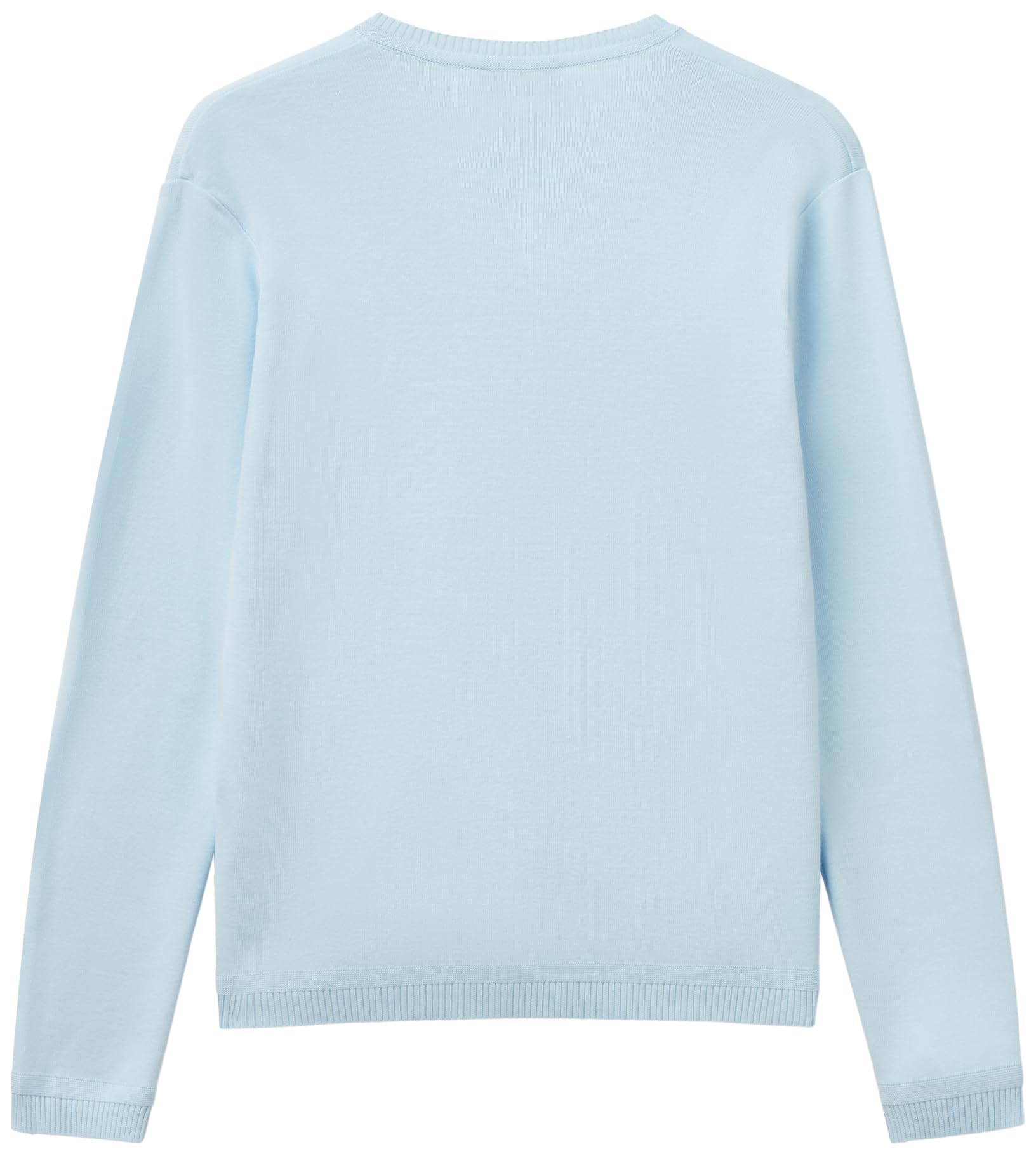 Image secondaire de Pull en Coton Bleu à Col V pour Femme - United Colors of Benetton