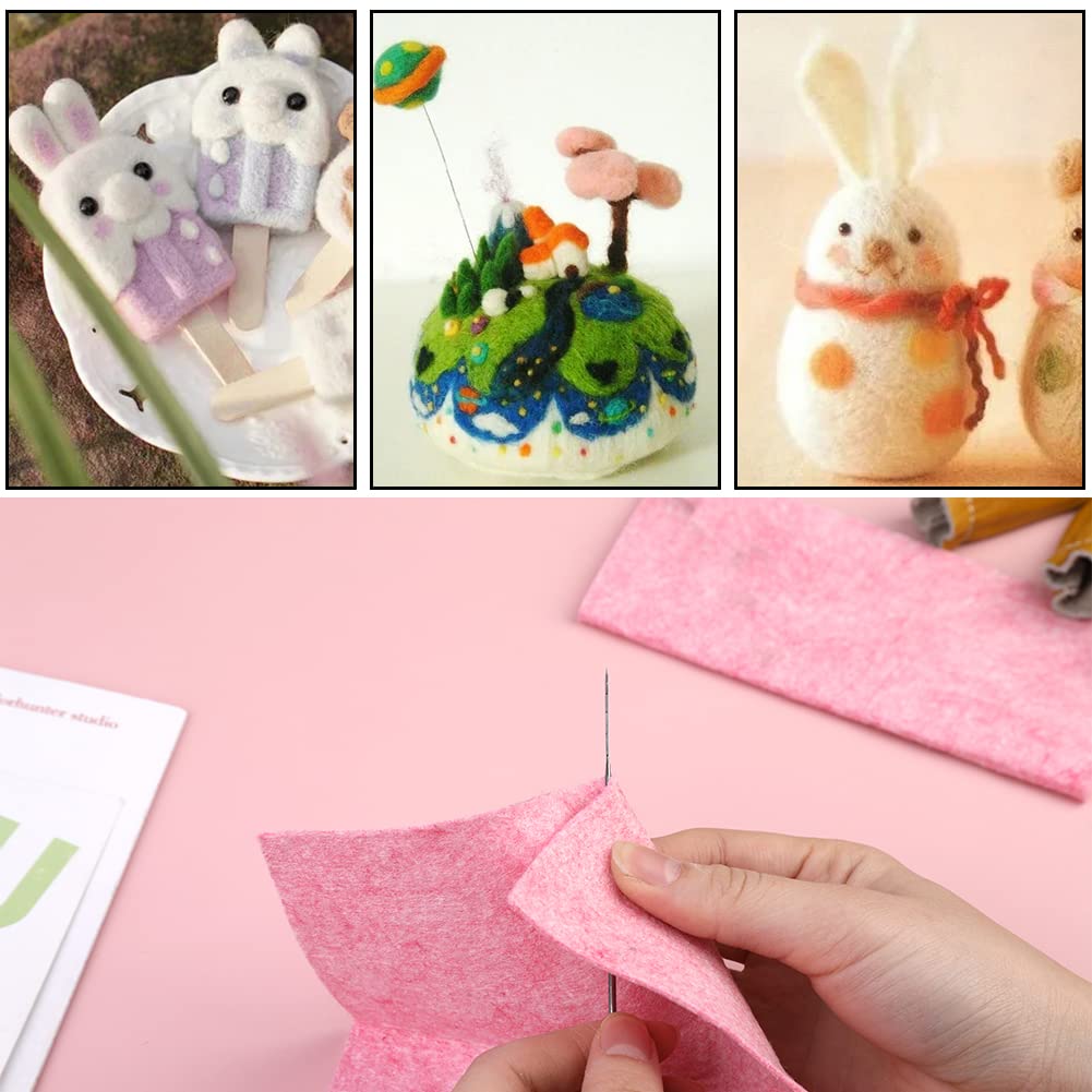 Set per feltro ad ago per principianti,Kit per feltro ad ago per principianti | Kit di forniture per feltro ad ago per animali,Kit per infeltrimento ad ago con aghi per infeltrimento, istruzioni