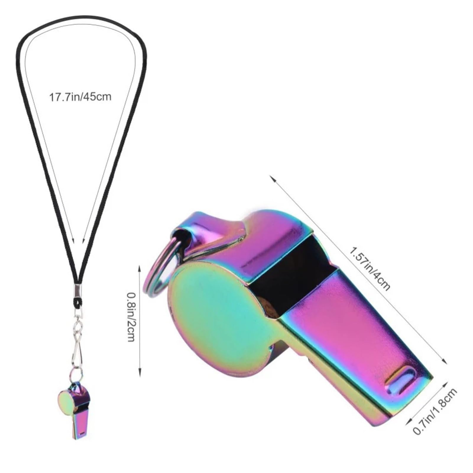 Lot de 14 sifflets de survie en acier inoxydable - Noir et rose doré - Pour entraîneurs, arbitres et officiels