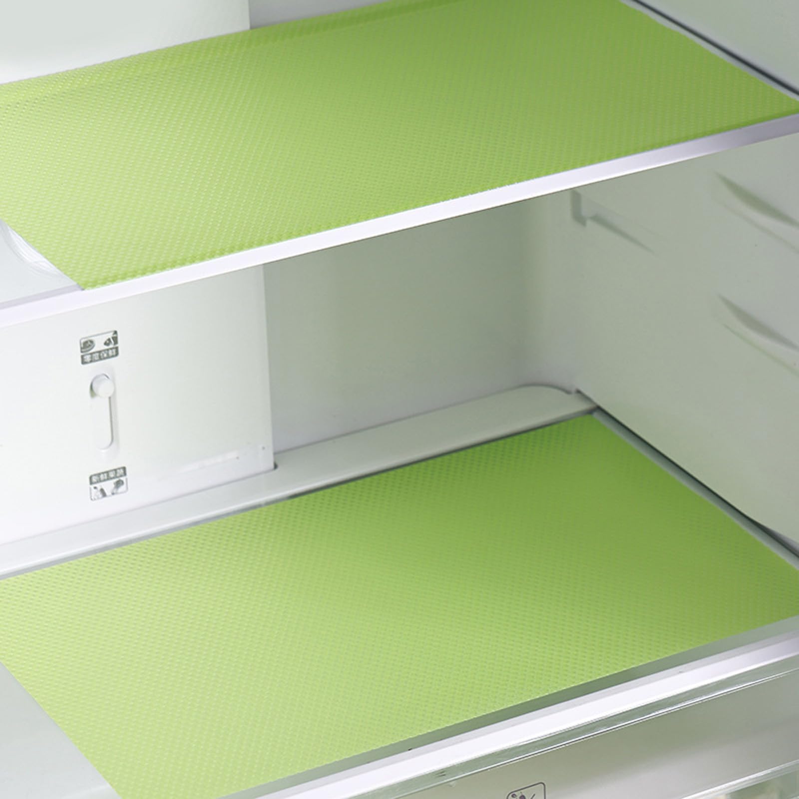 HUANGING 4Sheet Flexible Cabinet Liners Shock Absorbing EVA Sheet Spill Resistant Refrigerator Pad for Pantries Organization Use Cuttable Fridge Pad