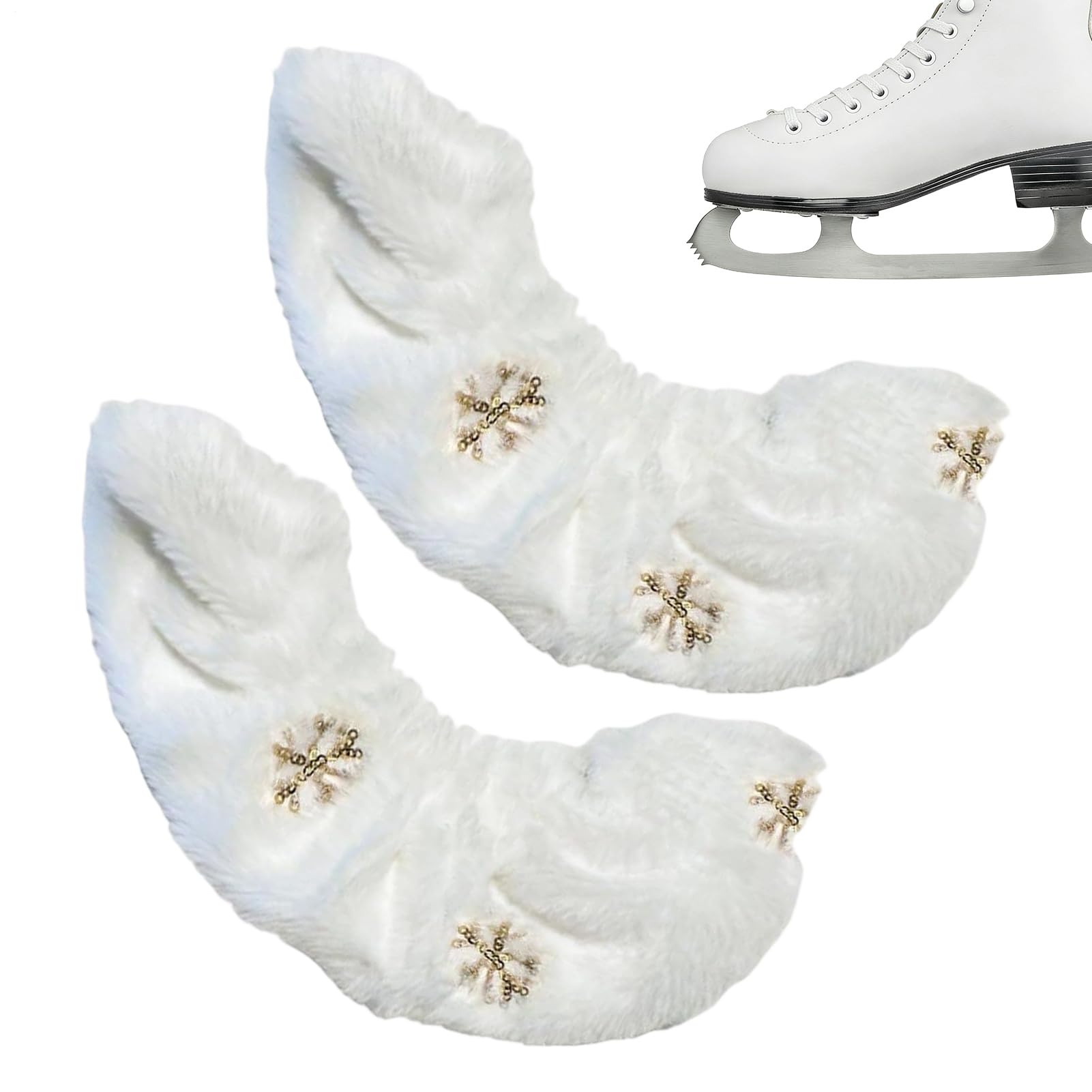 1 Pair Skate Covers Soft Plush Ice Skate Soakers Covers Protector Water Absorbing Ice Skating Accessories For Men Women