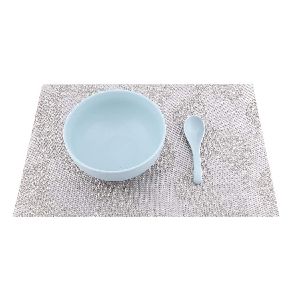 Napperon imperméable pour Table, Tapis de Vaisselle Lavable (Marron) (Blanc)