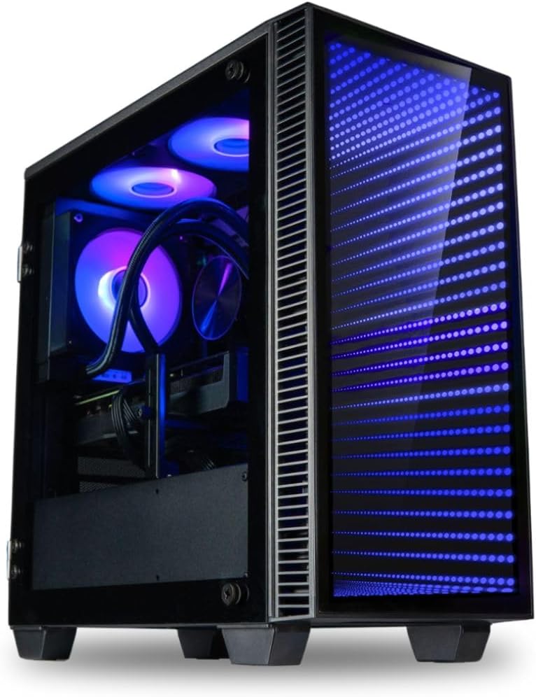 Empowered PC Continuum Micro Gaming Desktop - NVIDIA GeForce RTX 4070 SUPER, Intel 24-Core i9-14900KF, 32GB DDR5 RAM, 1TB Gen4 NVMe SSD + 3TB HDD, Wifi 6, Windows 11 - Liquid Cooled RGB Gamer Computer