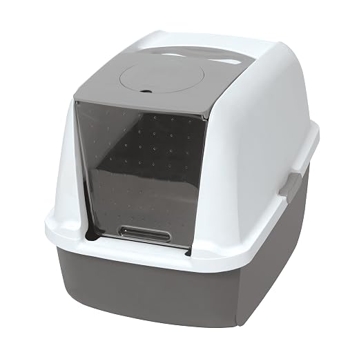 Catit 386841/92 Sanitary Box with Cover, White/Grey, 54.5 x 41.5 x 46 cm (Product May Vary)