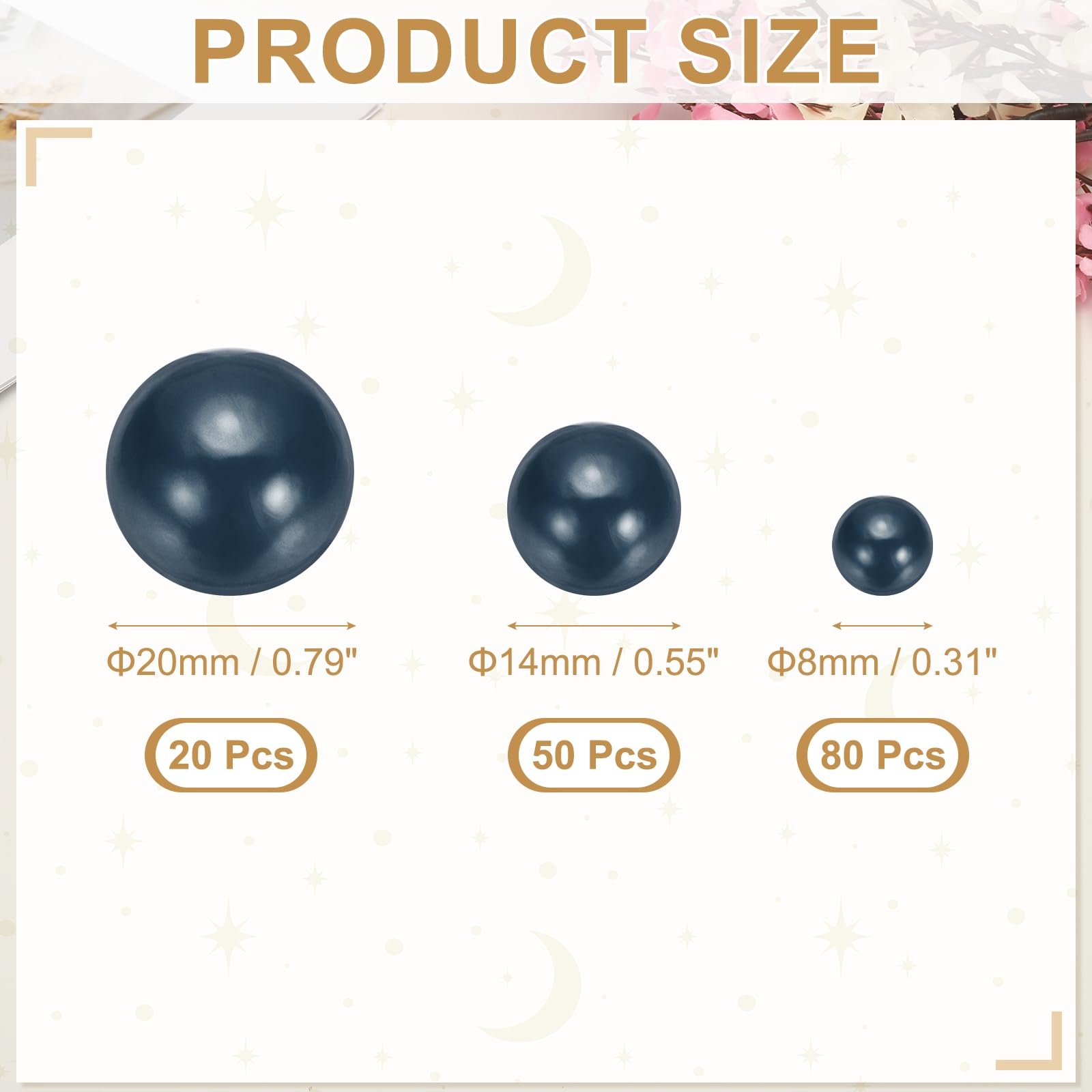 PATIKIL 8/14/20 mm Faux Pearls Beads - Image 2