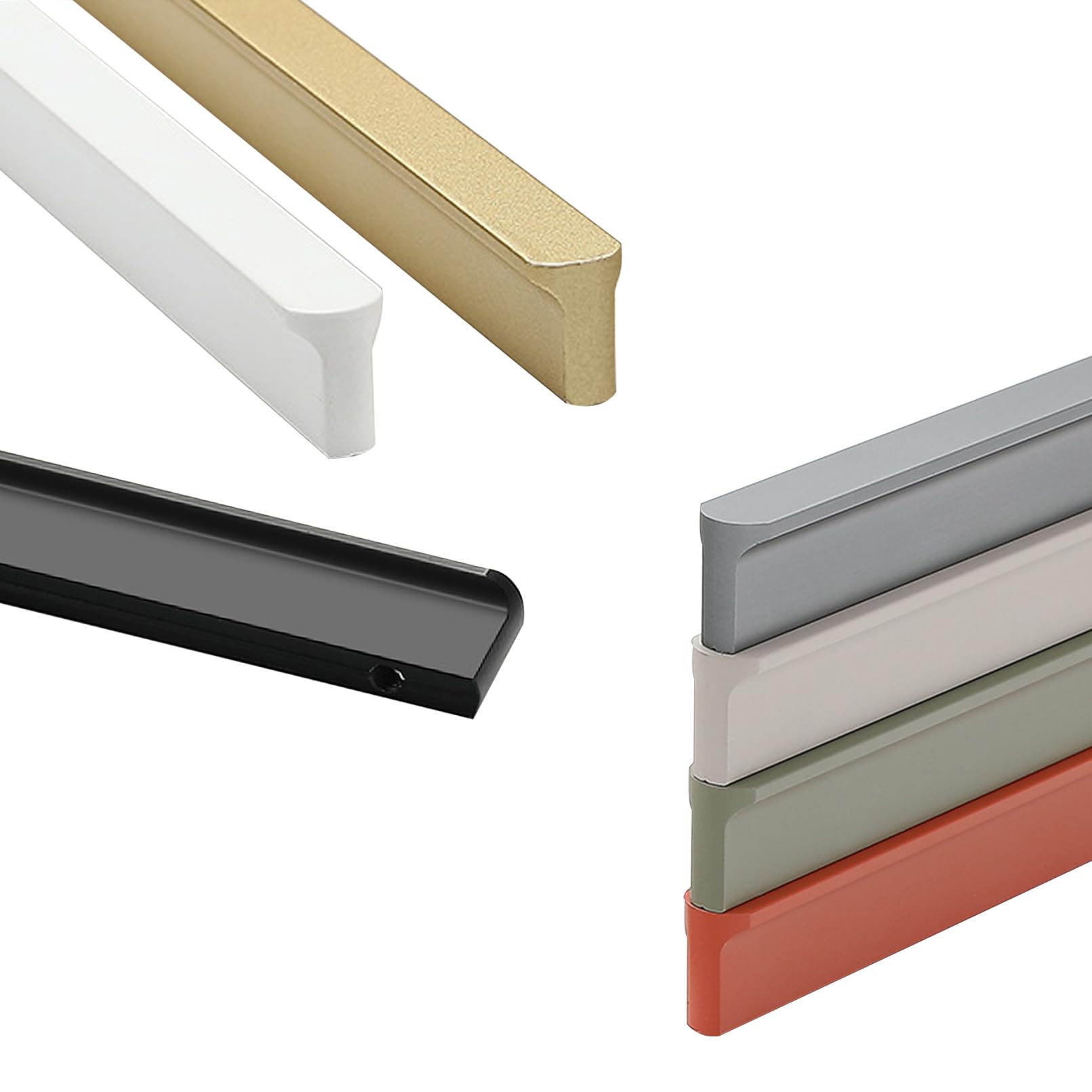 Maniglie per Mobili da Cucina Nere Moderne,Set da 2 Maniglie Cucina,Solida alluminio | Finitura Anodizzato,Distanza Fori:96-1152mm Maniglie per Mobile,Maniglie per Armadietti-960mm/37.8in