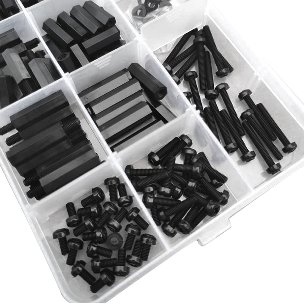 180 Pz M3 Maschio Femmina Nylon Esagonale Distanziatore Filettato Distanziatori Assortimento 180 Pz M3 Maschio Femmina Nylon Esagonale Distanziatore Filettato Distanziatori Assortimento