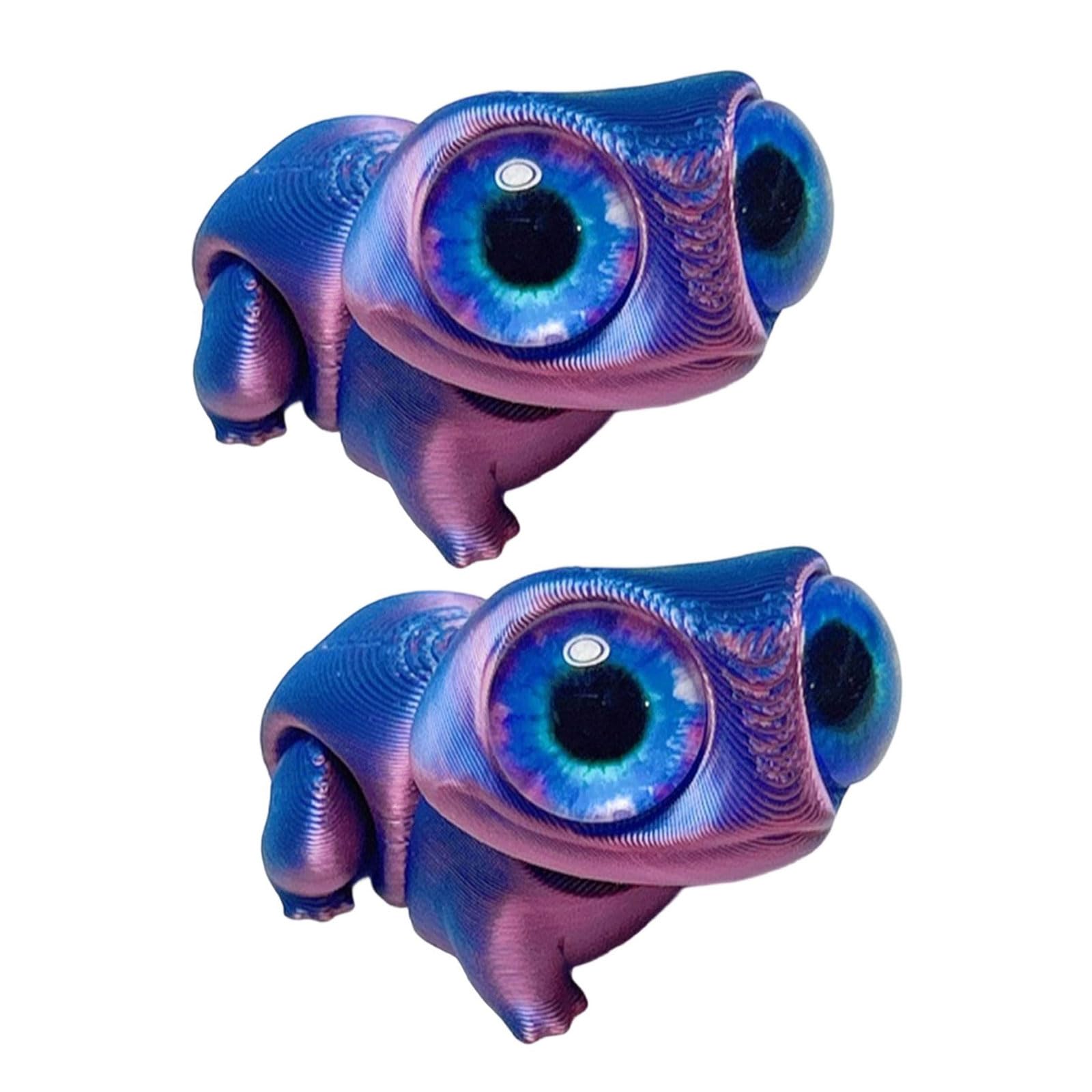 Big Eye Frogs Statue Movable Limb Printing Home Decoration Miniature Animal Home Decoration Frogs Sculpture