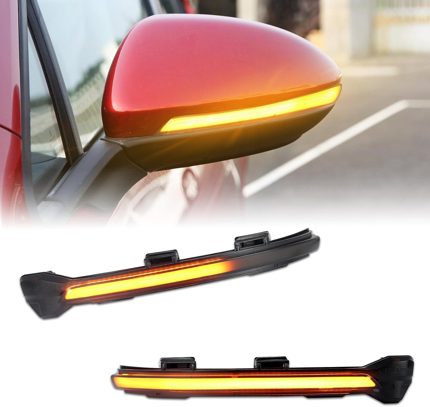 Amber&Blue Sequential LED Side Mirror Turn Signal Lights for VW Golf MK7 7.5 GTI R GTD Sportsvan Dynamic Side Mirror Indicator 2pcs