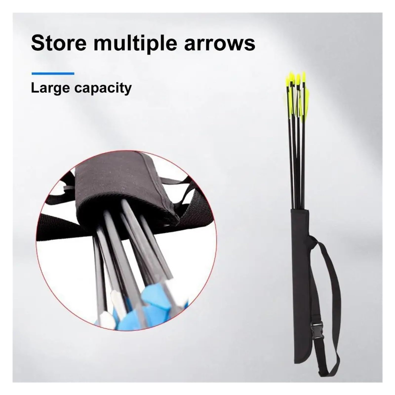 MRKU Borsa Porta frecce da tiro con L'Arco, Comoda e Regolabile, con Cintura in Vita, per Arco Compound, Arco ricurvo e Arco Lungo.