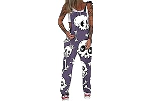 Skull Printed Overalls - A Blend of Style and Comfort