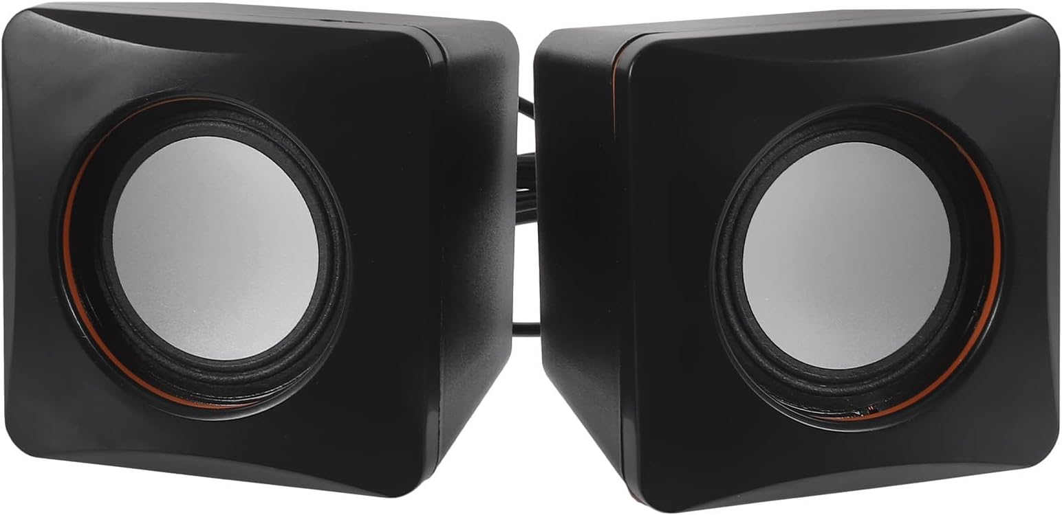 Mini USB Computer Speakers for Desktop Laptop Small Portable Computer Audio Speakers with Wired USB Connection for Home Office Use