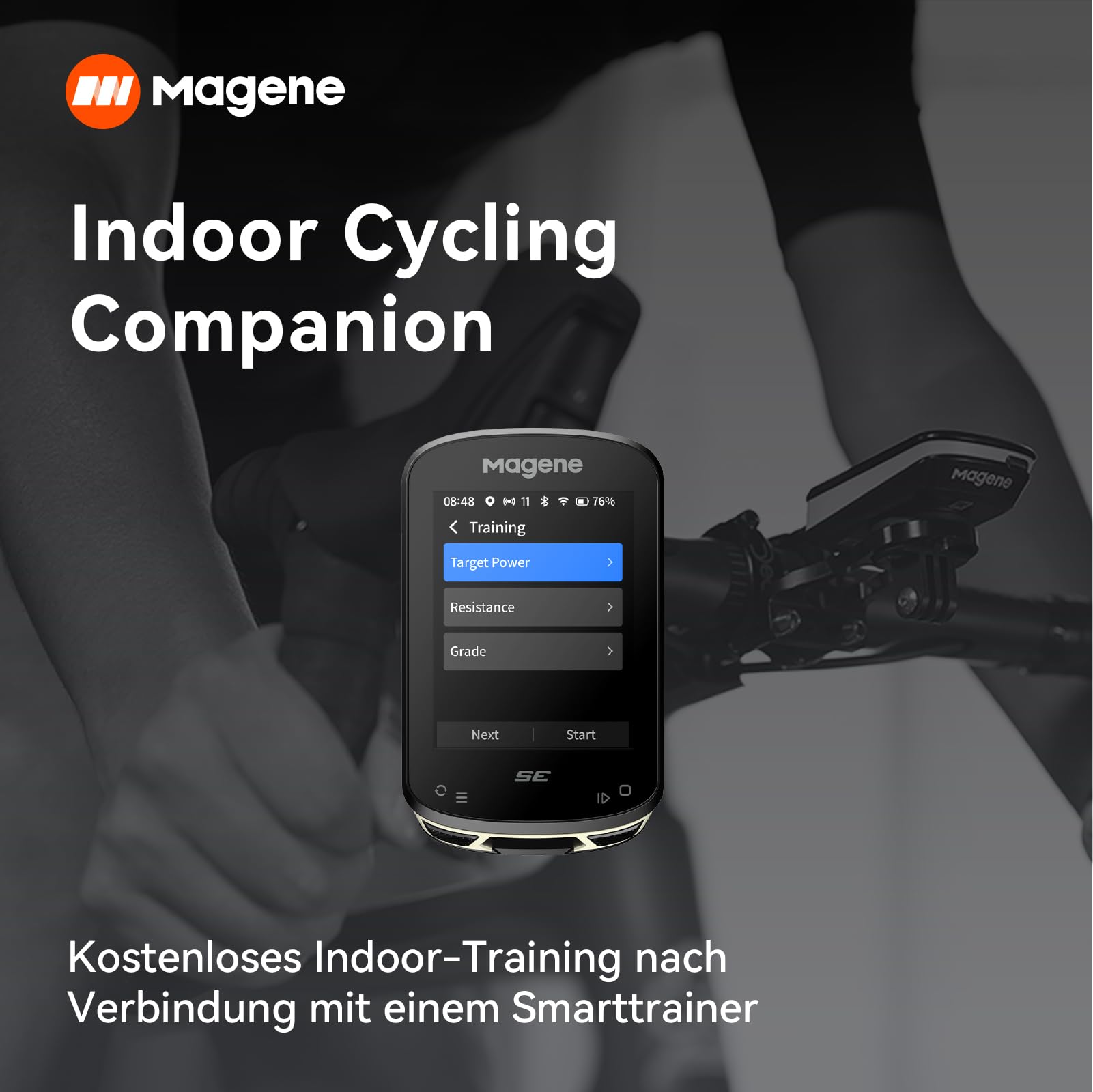 Magene C506SE GPS Kabellos Fahrradcomputer, Streckennavigation, 2,4-Zoll-wasserdichte-Farbbildschirm, WiFi&Bluetooth, Benutzerdefinierte Daten, 11 Sprachen