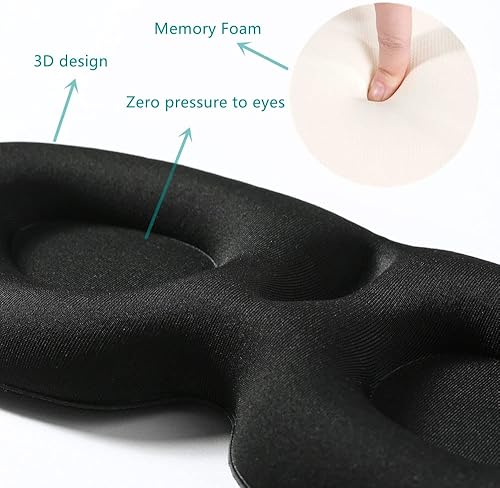 Miniatura 2 de Tim & Tina Máscara de seda para dormir, cómoda máscara para dormir con los ojos vendados, relleno de seda con correa ajustable (vitalidad verde)