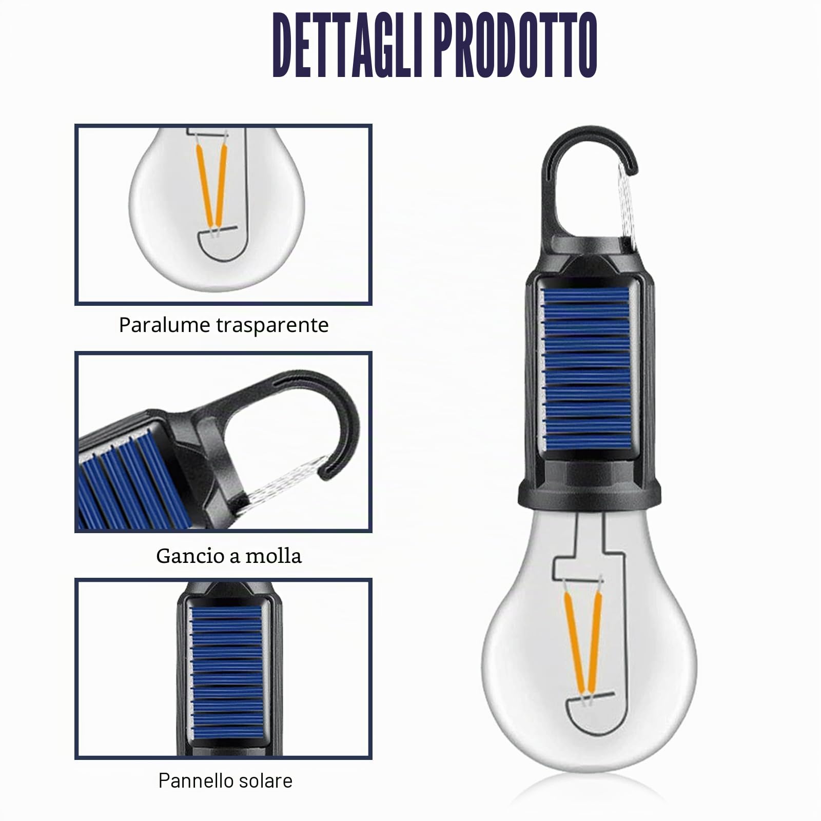 4 pezzi lampada da campeggio ricaricabile, 3 modalità di luce, lampadina ricaricabile con batteria, ricarica USB, lanterna LED mini, luminosità regolabile, luce da campeggio