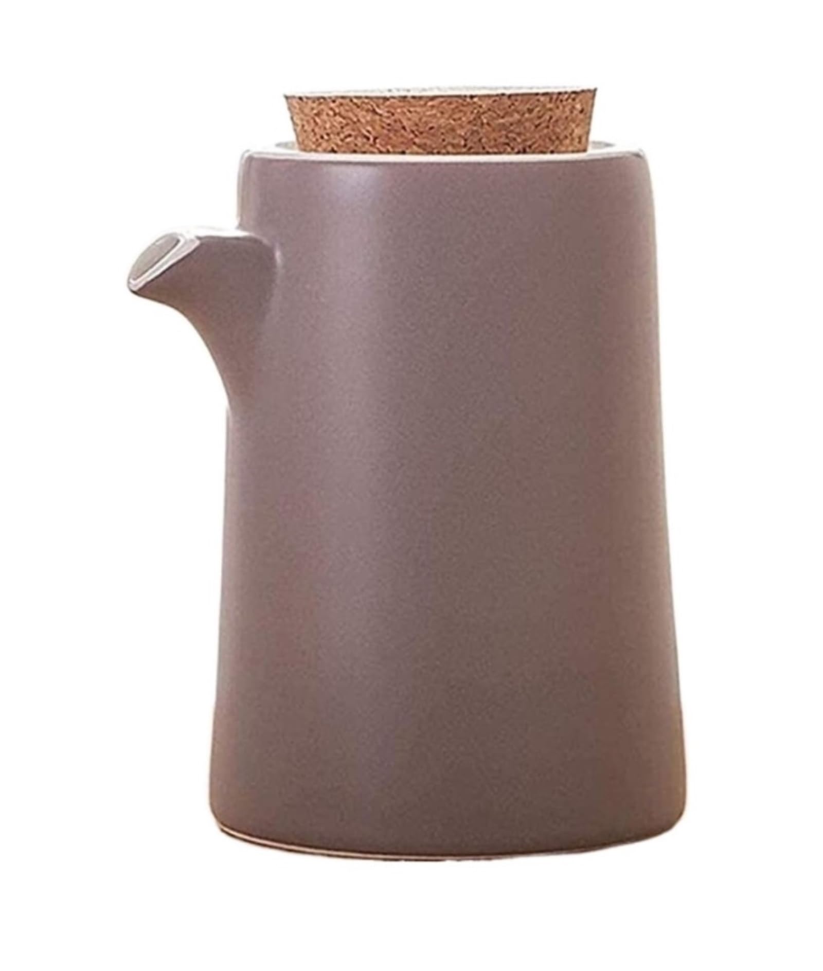 Distributore di Olio E Aceto, Bottiglia da Tavolo, Ampolla per Salsa di Soia O Aceto, Condimento Liquido per La Cena in Ceramica,Brown