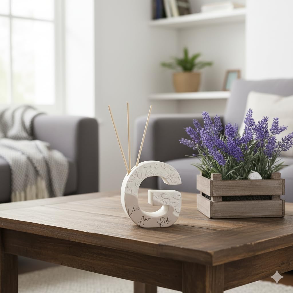 Regalami.Shop Bomboniere a Forma di Lettera in Marmo di Carrara – Set Completo con Scatola, Nastro, Bigliettino e Portaconfetti – Perfette per Matrimonio, Battesimo e Comunione (4, g)