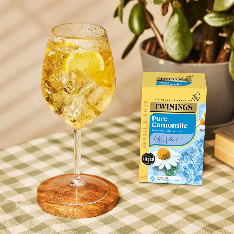 Twinings - Tisana alla camomilla pura, 20 bustine (8 confezioni, tot. 160 bustine), 240 g