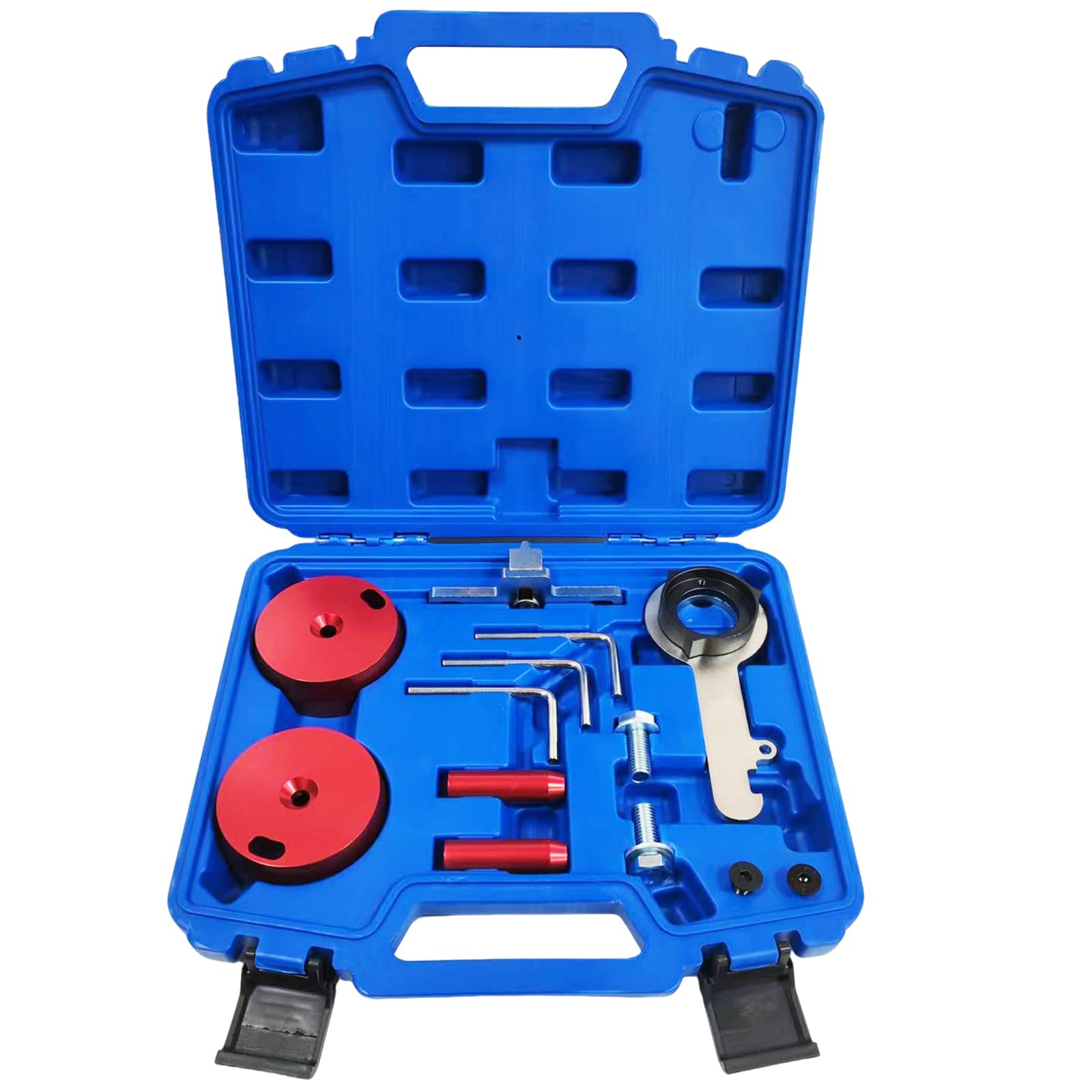 FreeTec Motor Zahnriemen Einstellwerkzeug, Nockenwellen Arretierwerkzeug Kurbelwellen Werkzeug, Zahnriemenwechsel Werkzeug für Ford Transit Custom Focus Galaxy Ranger S-Max 2.0 Ecoblue TDCi