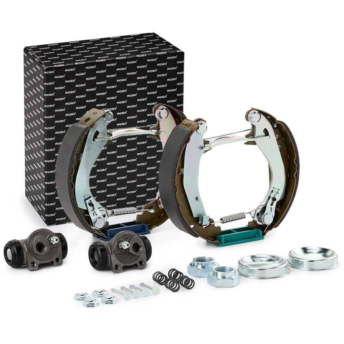 RIDEX 3859B0271 Kit freno Freno a tamburo Posteriore con cilindretto freno con accessori Compatibilità con PEUGEOT 106 II Hatchback 1A, 1C