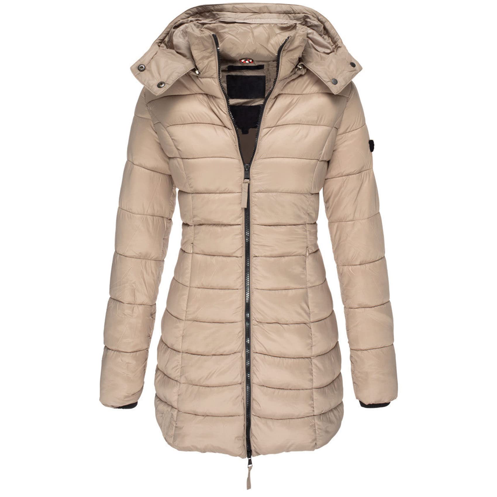 Winter New Women's Cotton-Padded Jacket, Women's Mid-Length Slim-Fitting Padded Jacket, Warm Down Padded Jacket