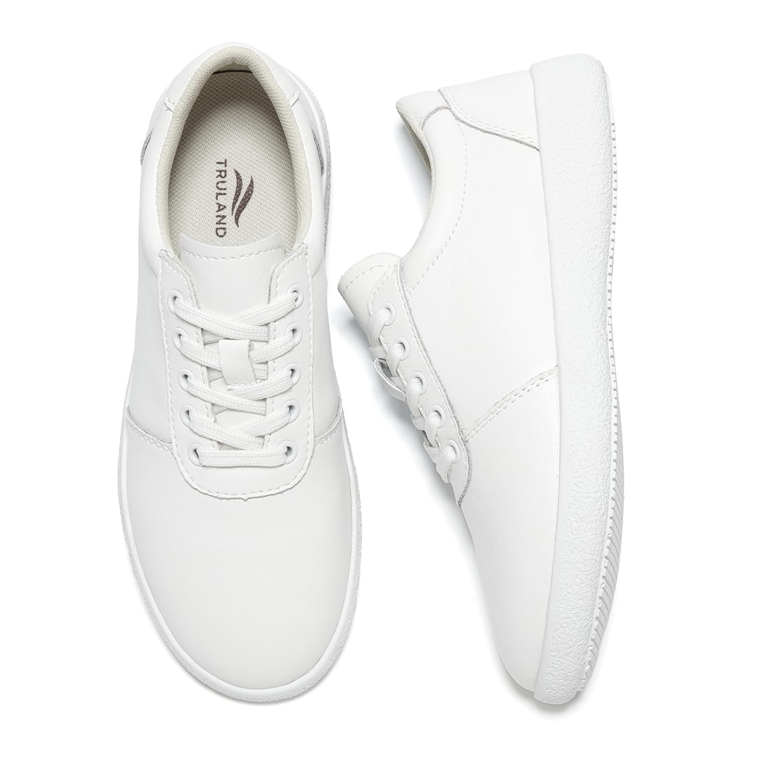 TRULAND Zapatos de trabajo antideslizantes para mujer, zapatos de cuero antideslizantes para enfermeras, chefs y profesionales de la salud, ligeros y cómodos para restaurante y servicio de alimentos