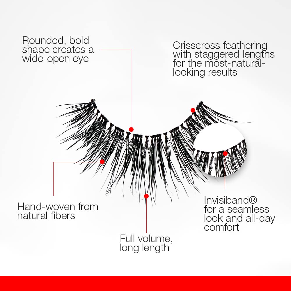 Ardell False Eyelashes Wispies 705 Black Original Feathered Lash Uneven Lengths Super Comfort Crisscross Layers Invisiband Lash Band Comfortable Wear Vegan-Friendly Eyelashes - Image 4