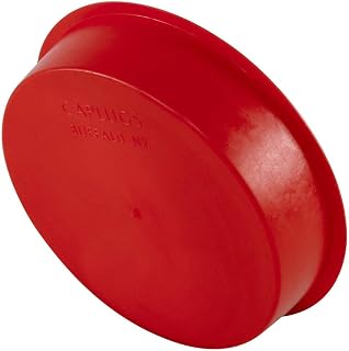 Caplugs Plastic Tapered Cap and Plug. T-53, PE-LD, Cap OD 2.915" Plug ID 3.103", Red (Pack of 20)