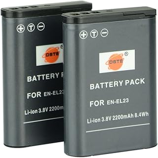 DSTE 2PCS EN-EL23 Akku für Nikon Coolpix P600, P610, P610s, P900, P900s, S810c