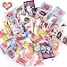 FiGoal Valentine’s Day Gifts for Kids Classroom 60 Pack Slap Bracelets Slap Bands in 30 Designs With 30 Pack Valentines Gift Cards Plus 30 Goodie Bags Party Favors School Classroom Prizes for Kids Boys Girls Adults
