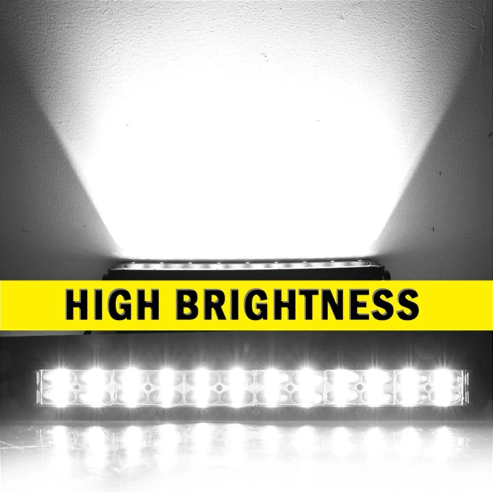 Faro Coche Barra De Luz LED Trabajo 12 V Y 24 Delgada 6D 20 Cm 96 Reflector Para Conducción Camiones 4x4 Todoterreno Para Jeep Coche Faros Delanteros(81cm)