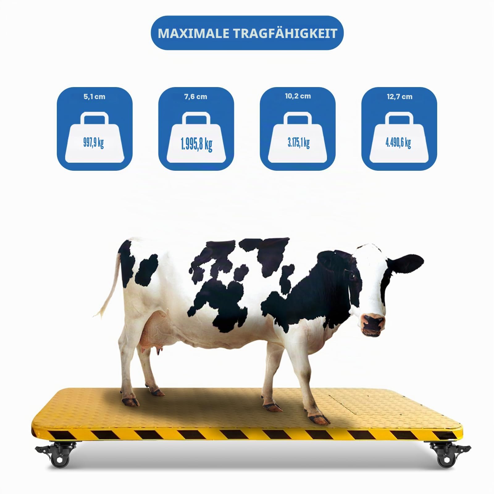 W B D WEIBIDA Schwerlastrollen 50MM, Extra Breite 4 Rollen mit Bremse Tragkraft 1000KG,Langlebige,Leise und Robuste Nylon-Möbelrollen Transportrollen,Rollen Groß für Möbel,Werkbänke und Industrielle