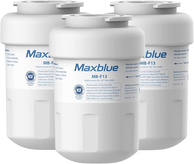 Maxblue MWF NSF Certified Refrigerator Water Filter, Replacement for GE