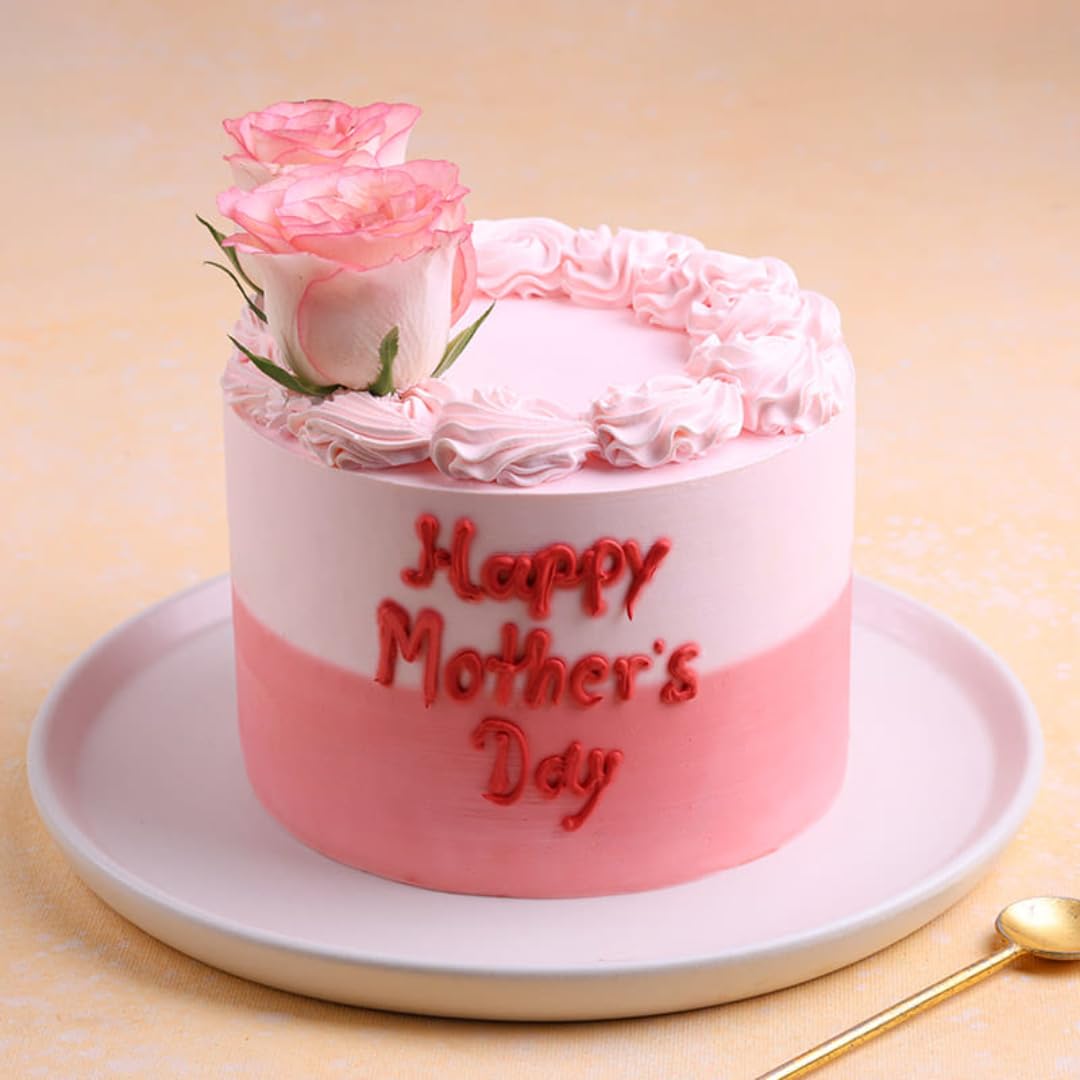 FlowerAura Delicious Fresh 2Kg Pink Hued Strawberry Eggless Cake For Birthday Gift & Mothers Day Cake For Mom | Mother | Maa | Mother-In-Law | Amma (Same Day Delivery)-picture-31