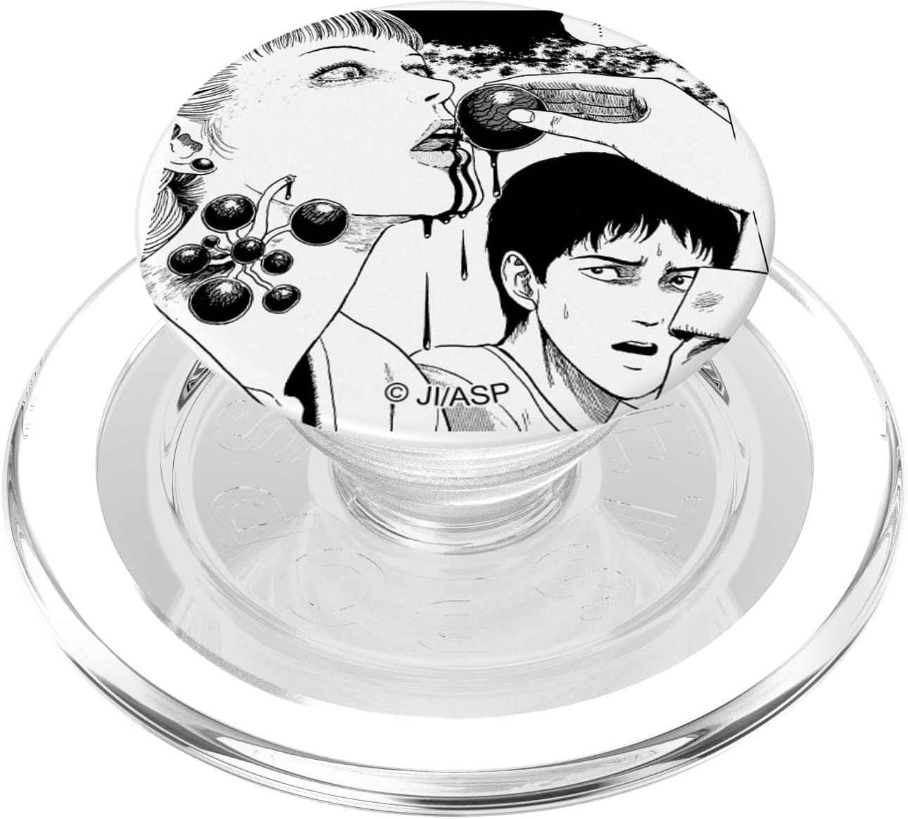Junji Ito Girl Eating Globule PopSockets Adhesive PopGrip