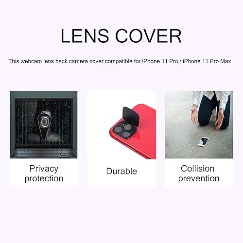 Miniatura 3 de Funda para lente de cámara compatible con iPhone 11 Pro/iPhone 11 Pro Max, protector de lente de cámara que protege tu privacidad y seguridad,