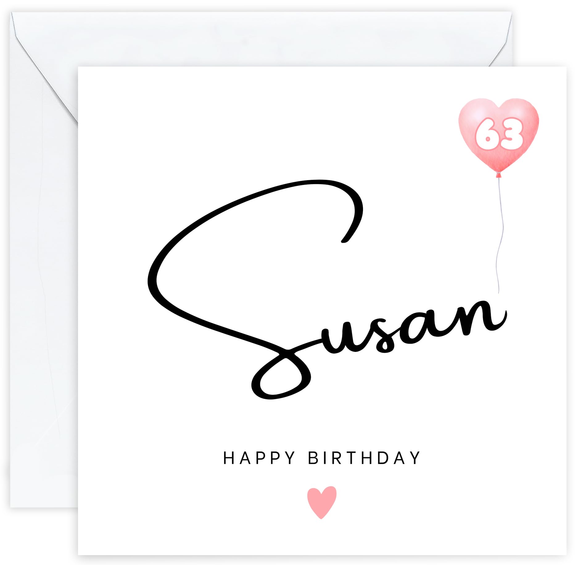 Personalised 63rd Birthday Card – Sixty-Third Birthday Card for Sixty-Three 63 Year Old Women – Custom Unique | Mother | Sister | Aunt | Her | Female | Woman | Mum | Wife | Gran | Nan (Age 63)