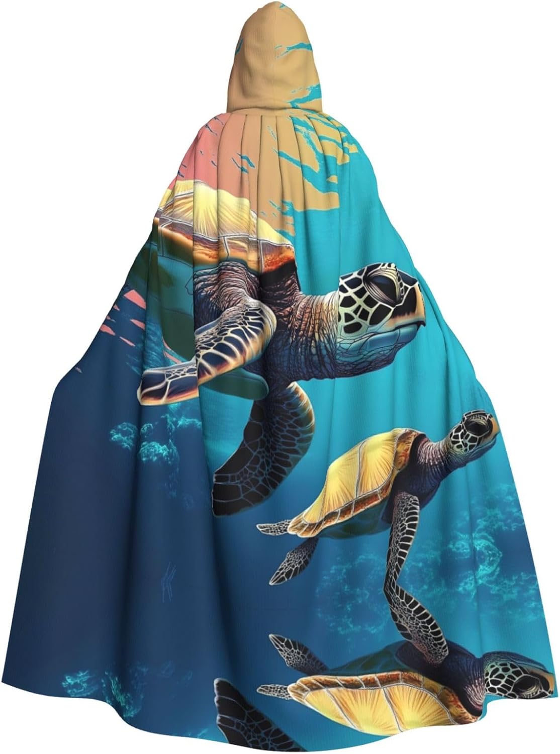 Comic Turtle Unique Darkness Poncho Shawl - Customizable Wearable Blanket for Women, Perfect Halloween Costume Accessory, Knight, Akatsuki, and More