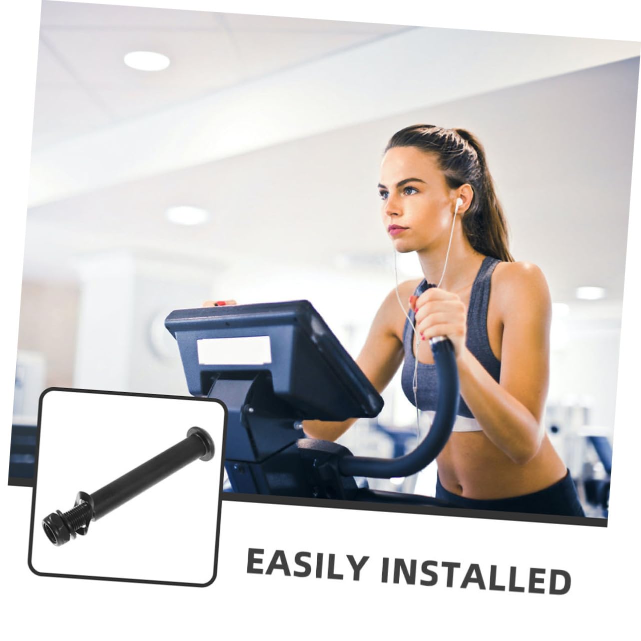 Kisangel Befestigungsschrauben Ersatzschrauben Zubehör für Fitnessgeräte 2 Stück aus Gewalztem Stahl Benutzerfreundliches Design Einfache Montage Schwarz für Ellipsentrainer und Fan Bikes