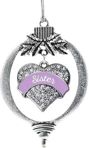 Miniatura 250 de Inspired Silver Adornos festivos de dije de corazón pave de plata con circonitas cúbicas