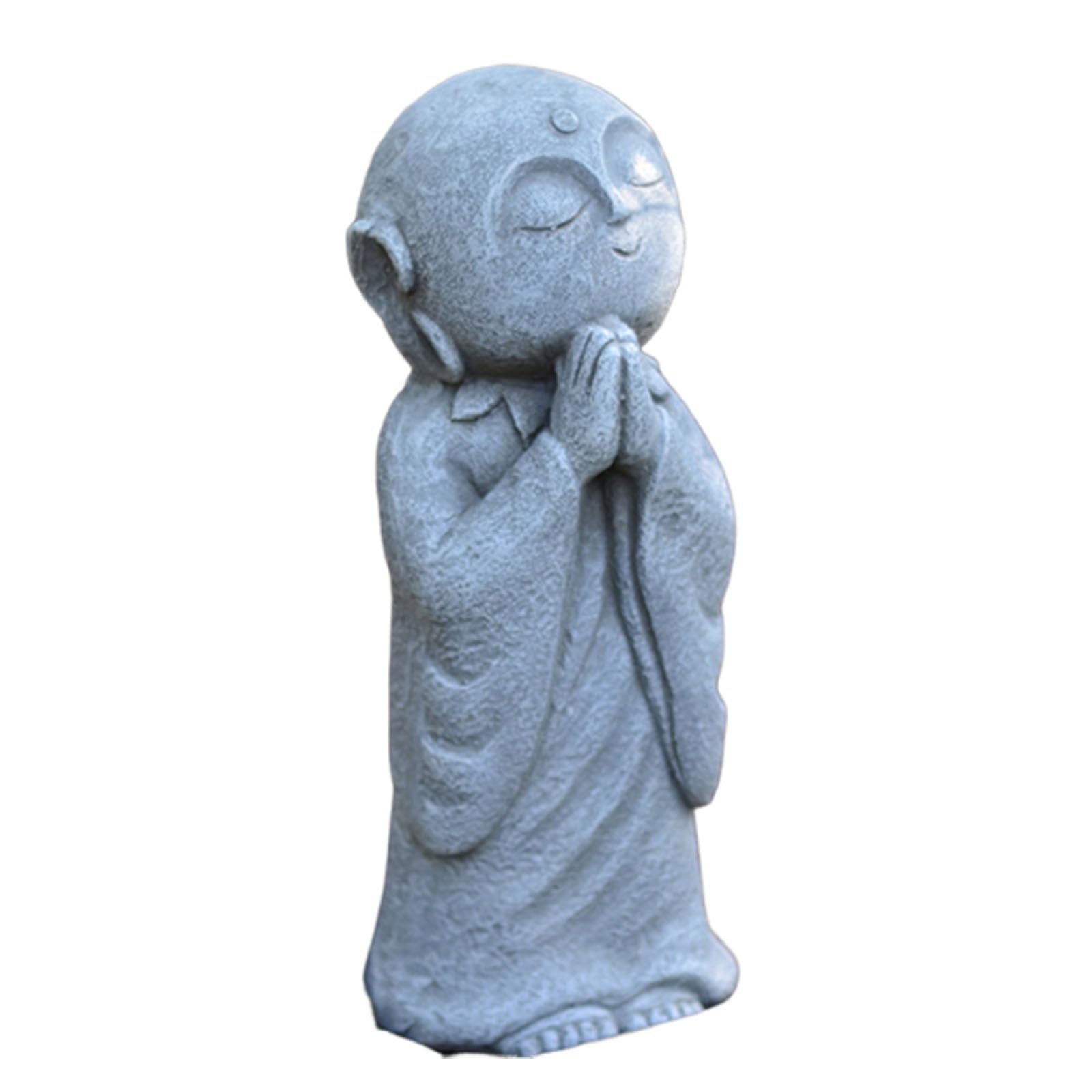Statue de Bouddha Jizo Ornement Jardin Zen Bouddha Moine Statue Moine Décoration Figures Statue de Bouddha Robuste for l'extérieur de la Maison ou Votre Jardin comme décoration extérieure