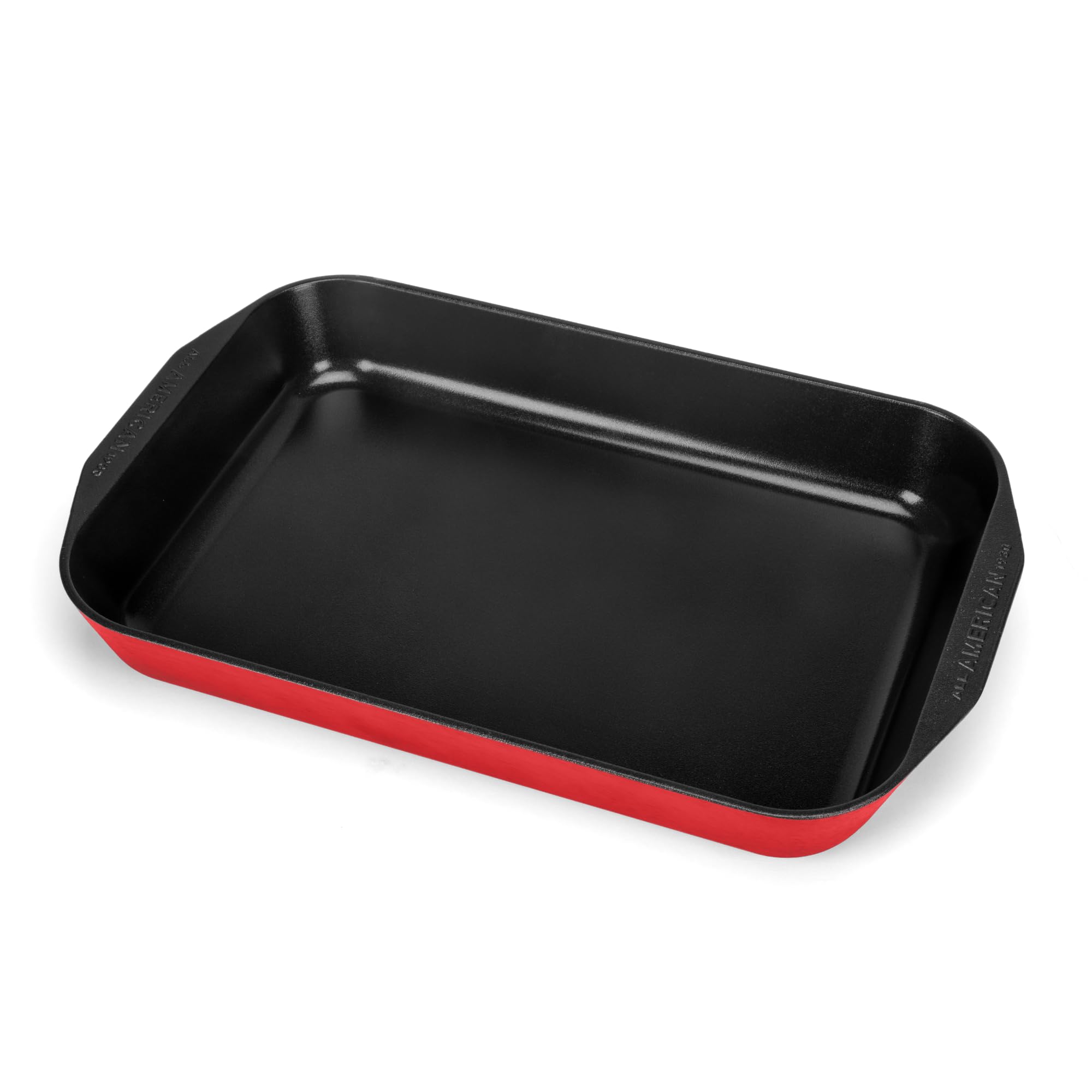 All American 1930 - XL Roast Pan with Ceramic Non-Stick Coating - Tomato Red - Durable &amp; PFAS Free - Designed to Transition from Stovetop to Oven - Made in the USA