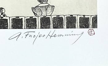 Amazon.co.jp: フジ子ヘミング 木版画 バレーリハーサル 直筆サイン