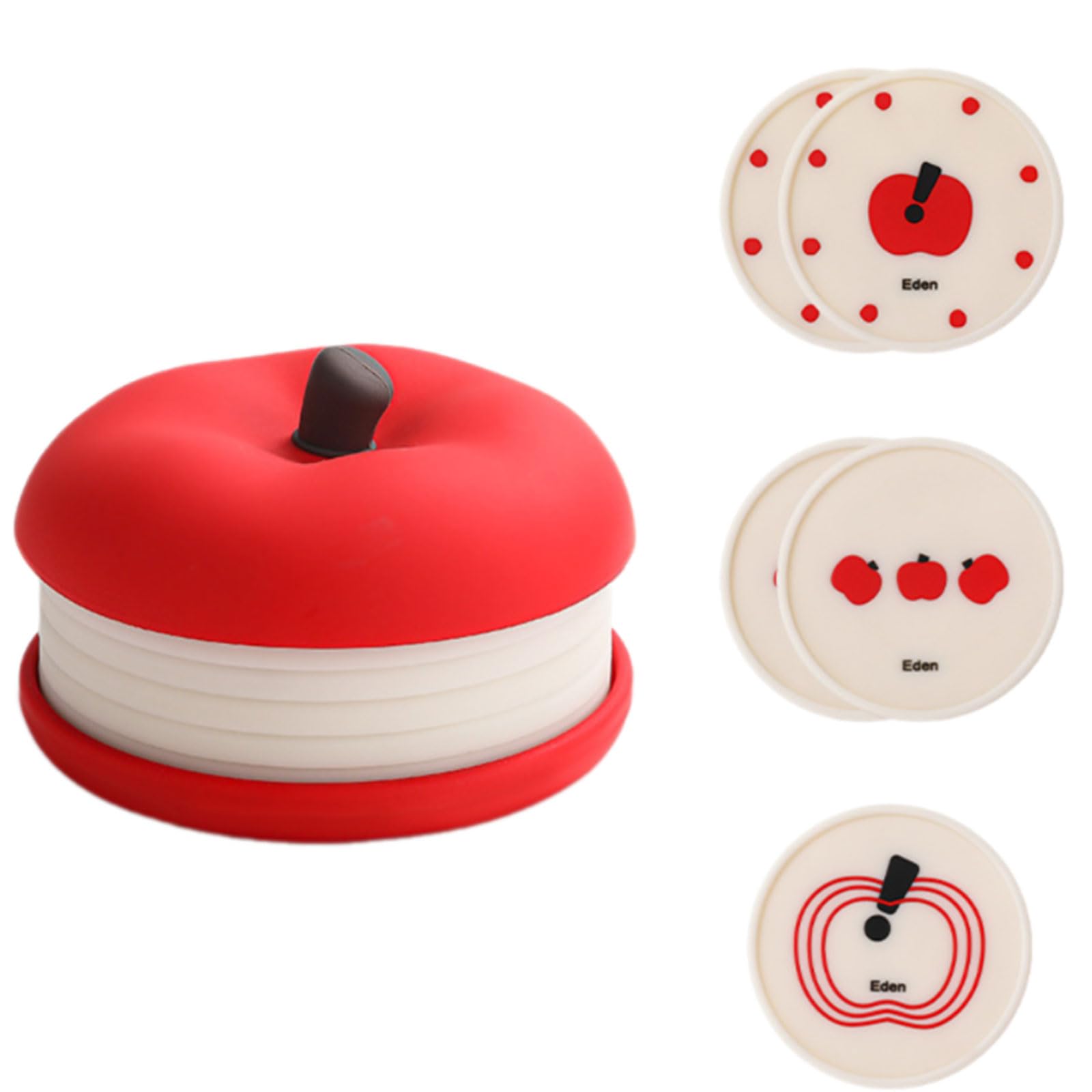 carotoe Bright Fruit Shape Coasters Heatproof Front for Hot Beverages Slip Resistant Kitchen Table Decors Accessory Round Nonslip Drink Coasters