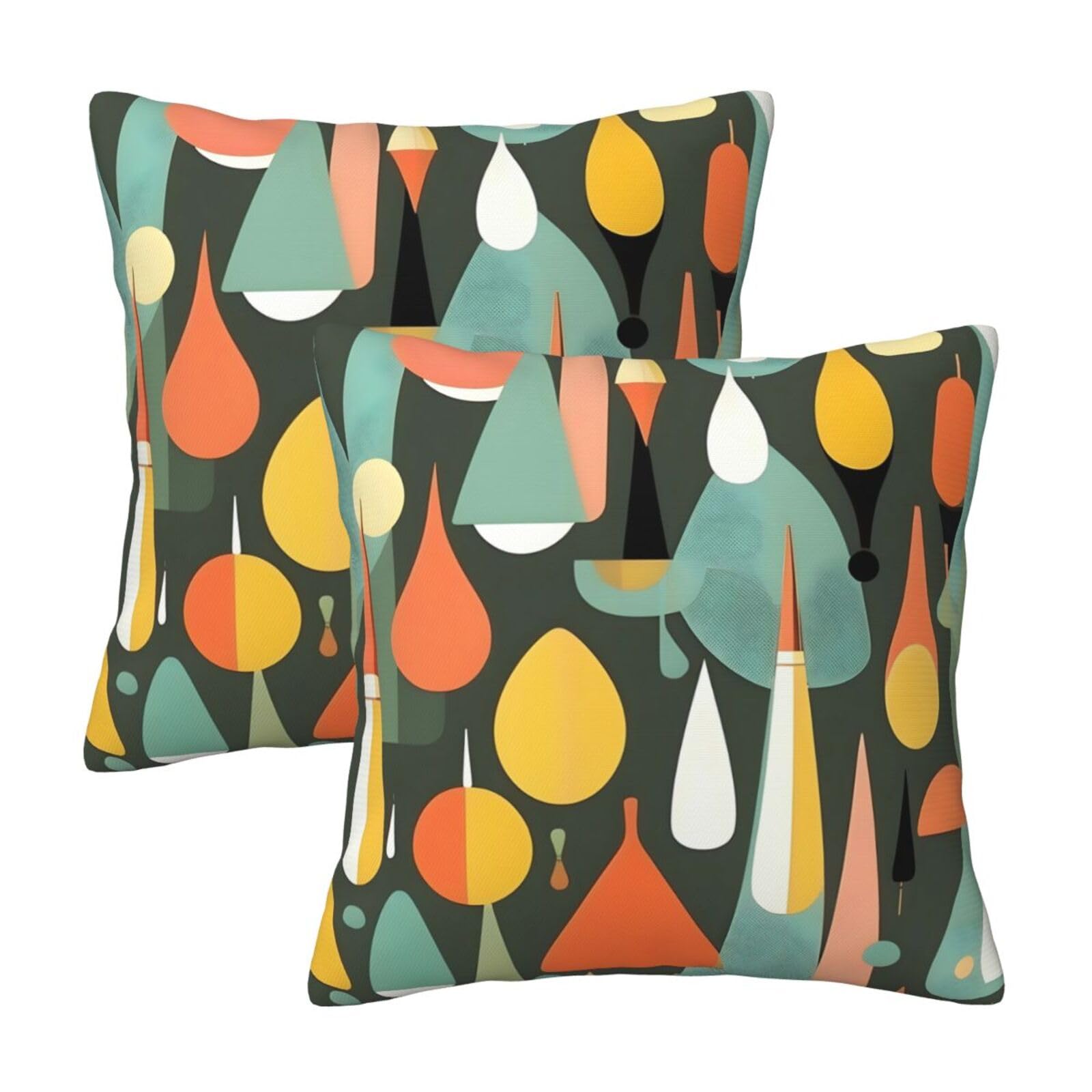 Housse de coussin moderne rétro lot de 2 pour rénover un canapé usé facilement