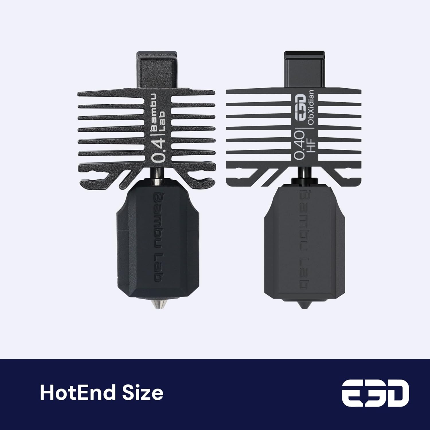 Bambu Lab High Flow Hotend – ObXidian™ 0.4mm Nozzle Compatible with X1C (X1-Carbon), Bambu Approved – 60% Increased Flow Rate, Faster, Smoother 3D Printing, Easy Drop-in Installation