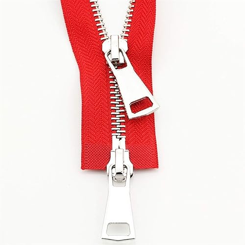 Miniatura 5 de Cierre de tela 5# cremalleras metálicas, herramientas de costura de bricolaje, chaqueta de plumón, reparación de ropa, reparación a medida,